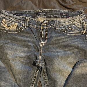 Vigoss Women's Blue Ankle Jeans